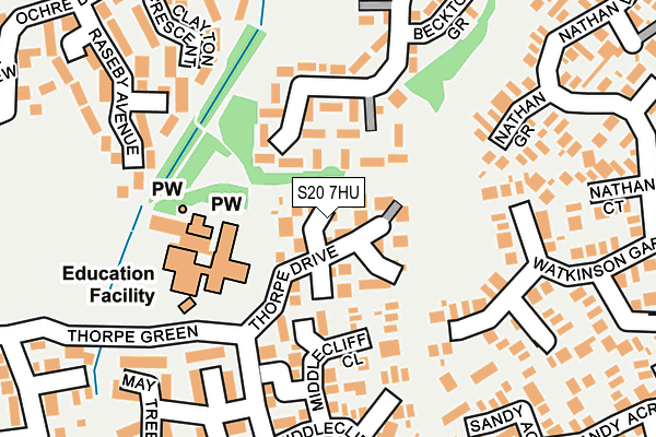 S20 7HU map - OS OpenMap – Local (Ordnance Survey)
