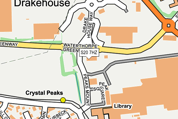 S20 7HZ map - OS OpenMap – Local (Ordnance Survey)