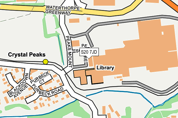 S20 7JD map - OS OpenMap – Local (Ordnance Survey)