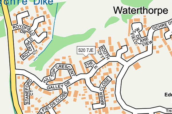 S20 7JE map - OS OpenMap – Local (Ordnance Survey)