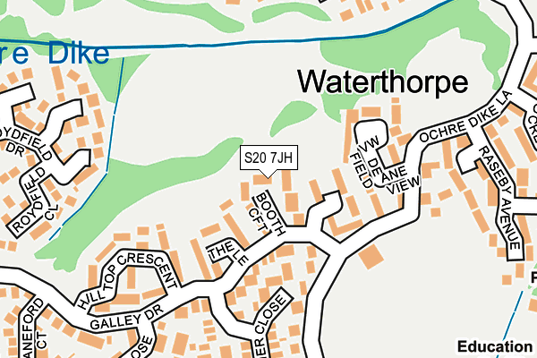 S20 7JH map - OS OpenMap – Local (Ordnance Survey)