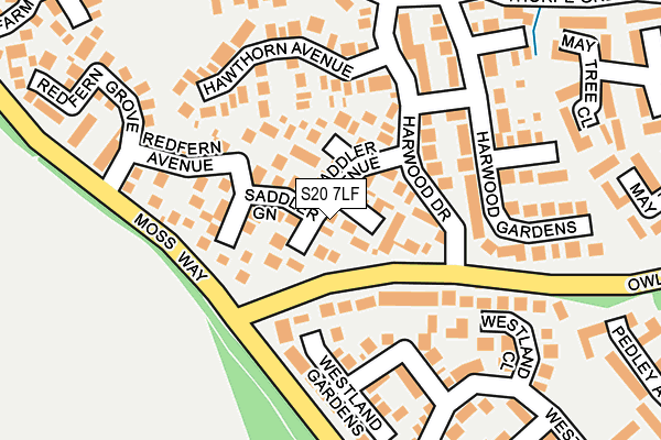 S20 7LF map - OS OpenMap – Local (Ordnance Survey)