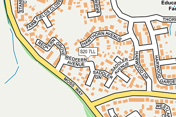 S20 7LL map - OS OpenMap – Local (Ordnance Survey)