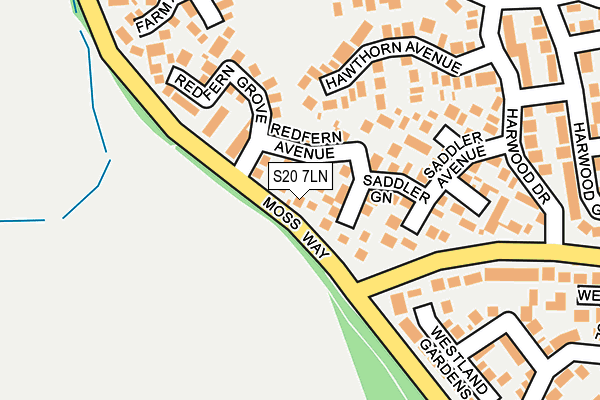 S20 7LN map - OS OpenMap – Local (Ordnance Survey)