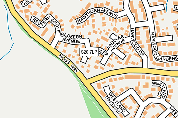 S20 7LP map - OS OpenMap – Local (Ordnance Survey)