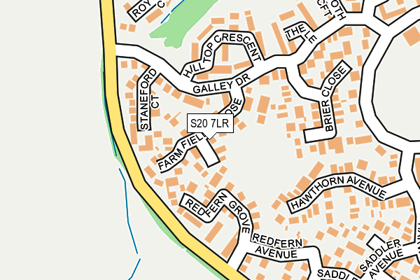 S20 7LR map - OS OpenMap – Local (Ordnance Survey)