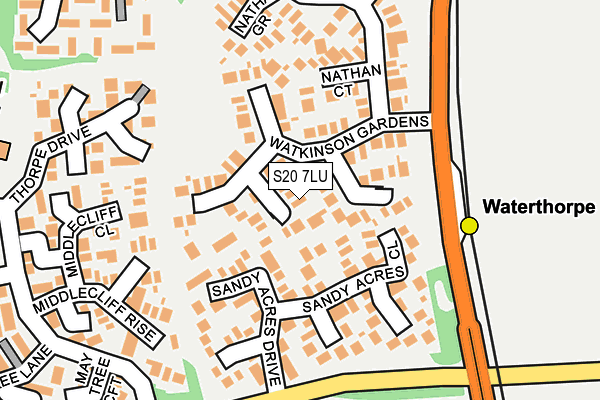 S20 7LU map - OS OpenMap – Local (Ordnance Survey)
