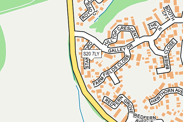 S20 7LY map - OS OpenMap – Local (Ordnance Survey)