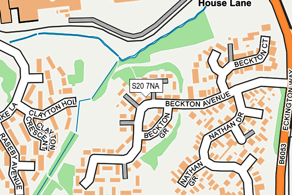 S20 7NA map - OS OpenMap – Local (Ordnance Survey)