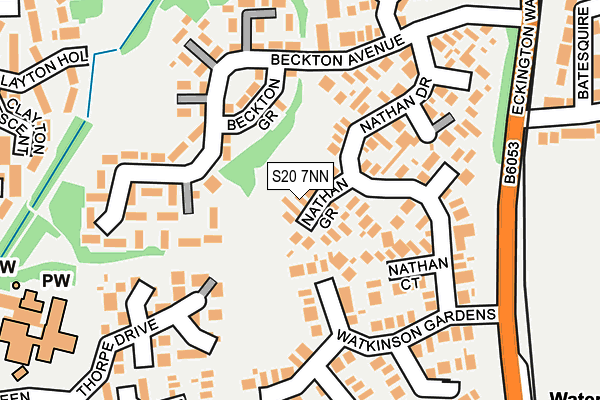 S20 7NN map - OS OpenMap – Local (Ordnance Survey)