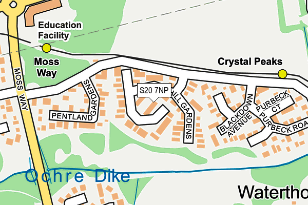 S20 7NP map - OS OpenMap – Local (Ordnance Survey)