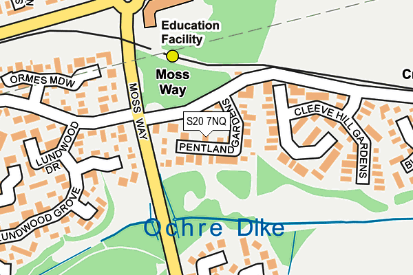 S20 7NQ map - OS OpenMap – Local (Ordnance Survey)