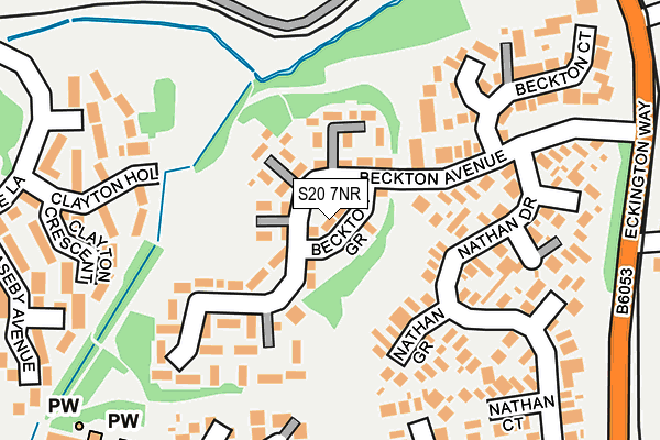 S20 7NR map - OS OpenMap – Local (Ordnance Survey)