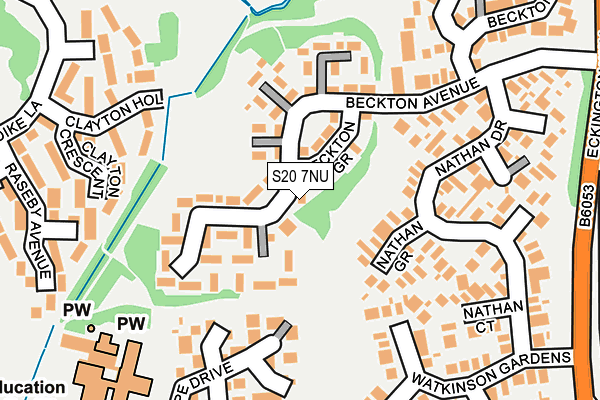 S20 7NU map - OS OpenMap – Local (Ordnance Survey)