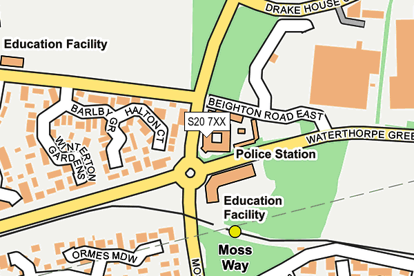 S20 7XX map - OS OpenMap – Local (Ordnance Survey)