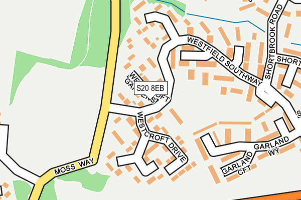 S20 8EB map - OS OpenMap – Local (Ordnance Survey)