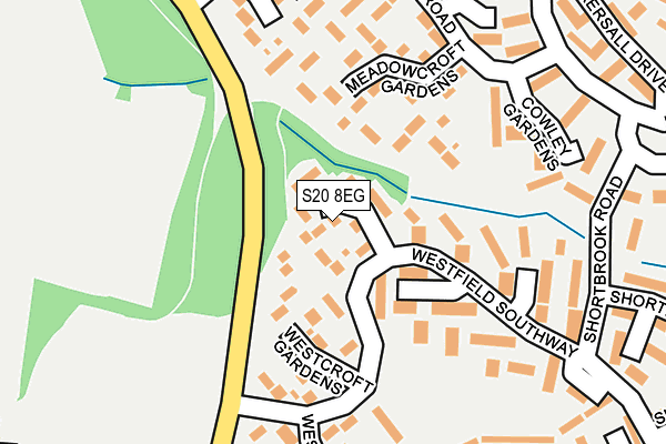 S20 8EG map - OS OpenMap – Local (Ordnance Survey)