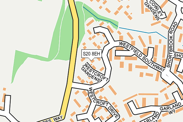 S20 8EH map - OS OpenMap – Local (Ordnance Survey)