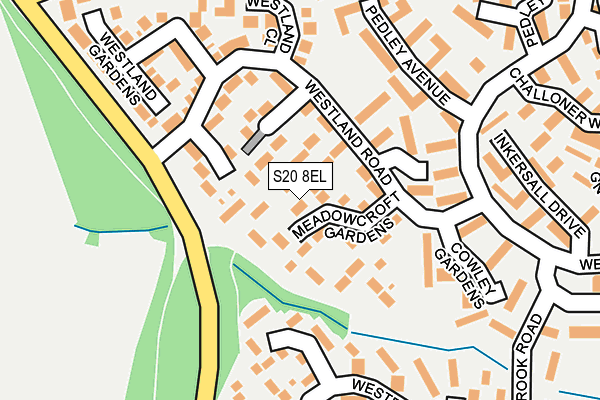 S20 8EL map - OS OpenMap – Local (Ordnance Survey)