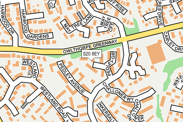 S20 8EY map - OS OpenMap – Local (Ordnance Survey)