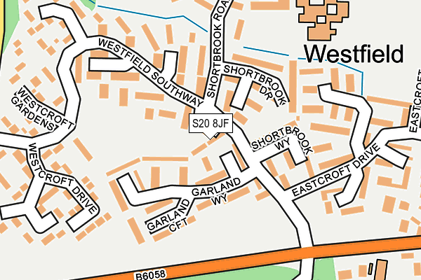 S20 8JF map - OS OpenMap – Local (Ordnance Survey)