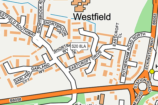 S20 8LA map - OS OpenMap – Local (Ordnance Survey)