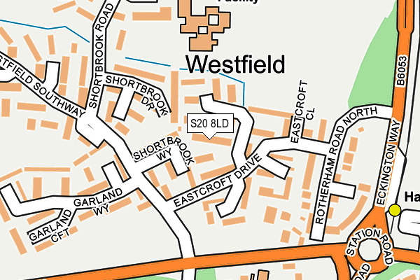 S20 8LD map - OS OpenMap – Local (Ordnance Survey)