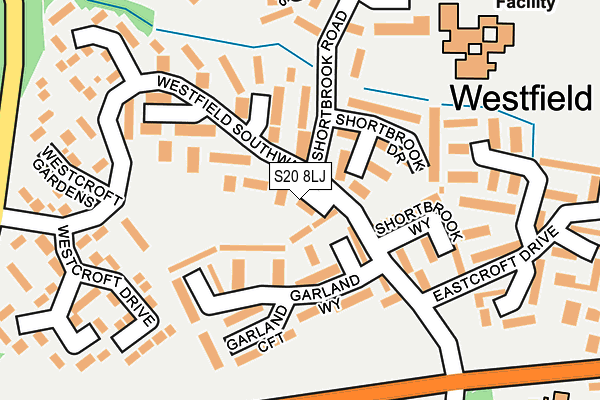 S20 8LJ map - OS OpenMap – Local (Ordnance Survey)