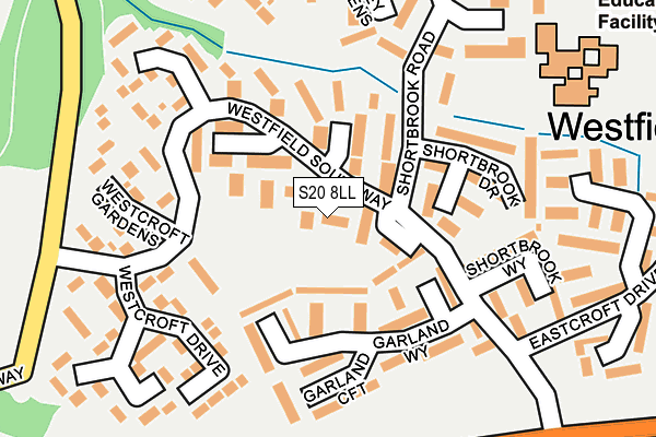 S20 8LL map - OS OpenMap – Local (Ordnance Survey)