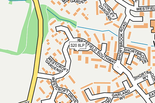 S20 8LP map - OS OpenMap – Local (Ordnance Survey)