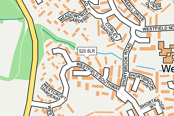 S20 8LR map - OS OpenMap – Local (Ordnance Survey)