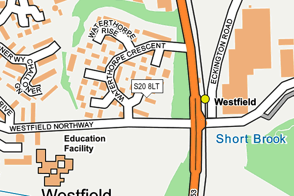 S20 8LT map - OS OpenMap – Local (Ordnance Survey)