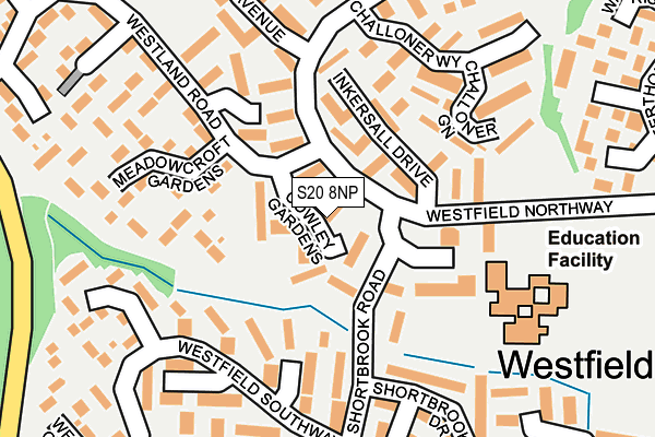 S20 8NP map - OS OpenMap – Local (Ordnance Survey)