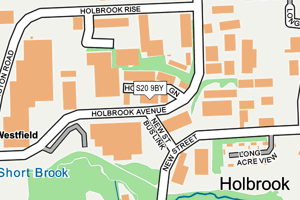 S20 9BY map - OS OpenMap – Local (Ordnance Survey)