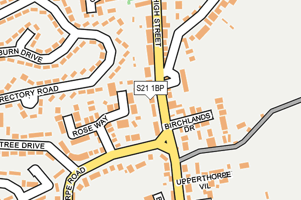 S21 1BP map - OS OpenMap – Local (Ordnance Survey)