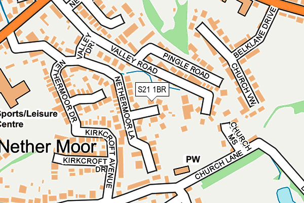 S21 1BR map - OS OpenMap – Local (Ordnance Survey)