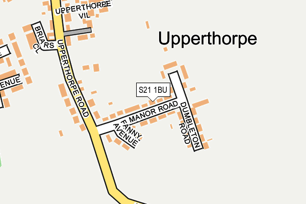S21 1BU map - OS OpenMap – Local (Ordnance Survey)