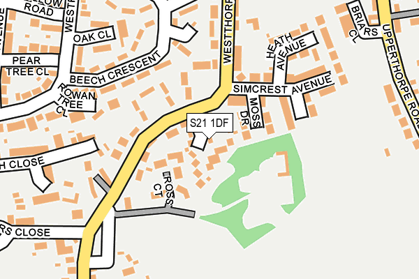 S21 1DF map - OS OpenMap – Local (Ordnance Survey)