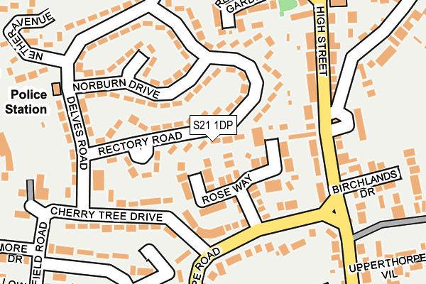 S21 1DP map - OS OpenMap – Local (Ordnance Survey)