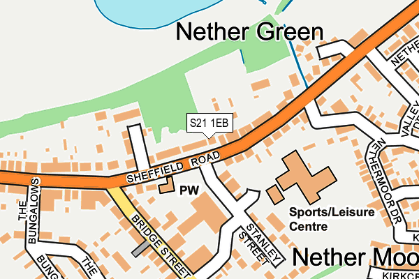 S21 1EB map - OS OpenMap – Local (Ordnance Survey)
