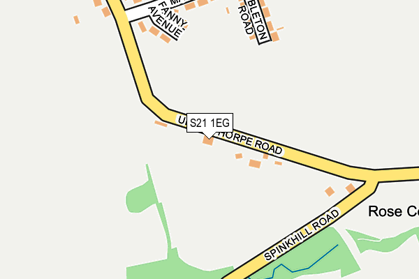 S21 1EG map - OS OpenMap – Local (Ordnance Survey)