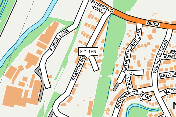 S21 1EN map - OS OpenMap – Local (Ordnance Survey)