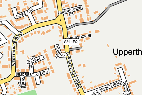 S21 1EQ map - OS OpenMap – Local (Ordnance Survey)