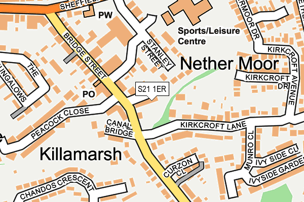S21 1ER map - OS OpenMap – Local (Ordnance Survey)