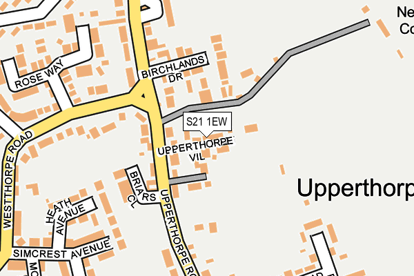 S21 1EW map - OS OpenMap – Local (Ordnance Survey)