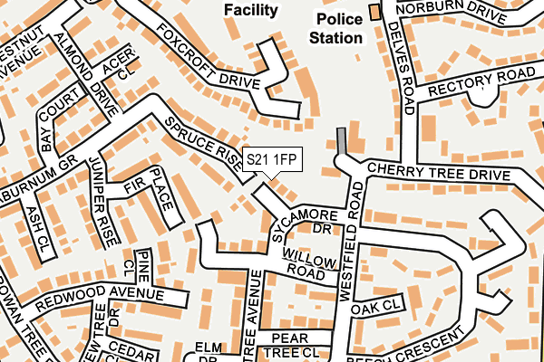 S21 1FP map - OS OpenMap – Local (Ordnance Survey)
