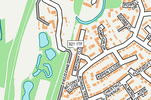 S21 1TF map - OS OpenMap – Local (Ordnance Survey)