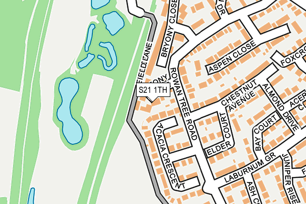 S21 1TH map - OS OpenMap – Local (Ordnance Survey)