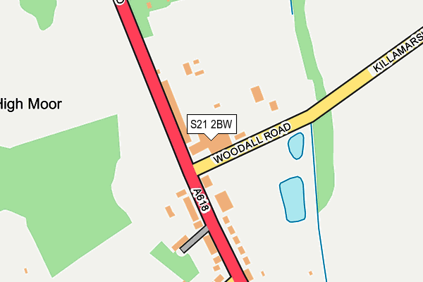 S21 2BW map - OS OpenMap – Local (Ordnance Survey)