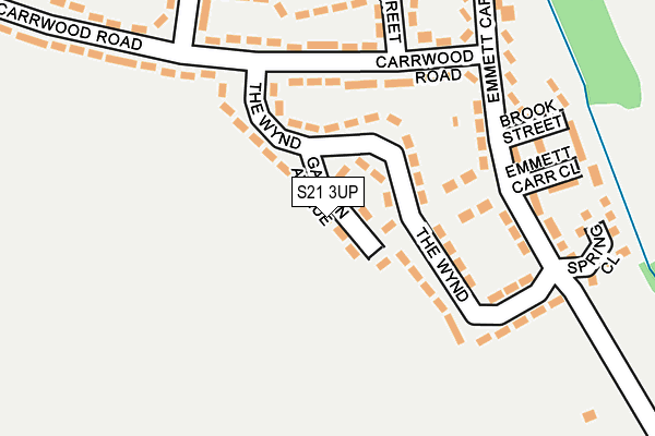 S21 3UP map - OS OpenMap – Local (Ordnance Survey)